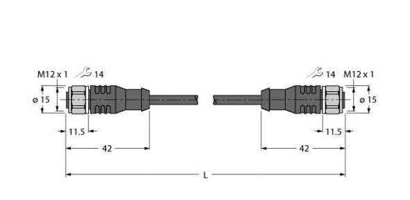 Aktuator- u. Sensorleitung RKCV12T20RKCV12T/TFW
