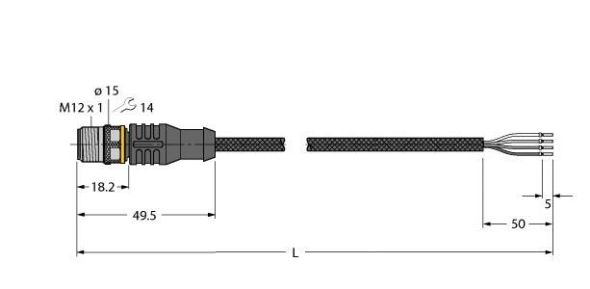 Aktuator- u. Sensorleitung RSC4.4T-10/TXL1001
