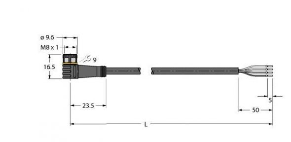 Anschlussleitung PKW4M-10/TEL