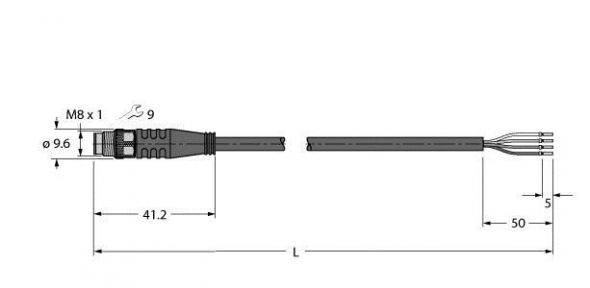 Anschlussleitung PSG4M-10/TXL