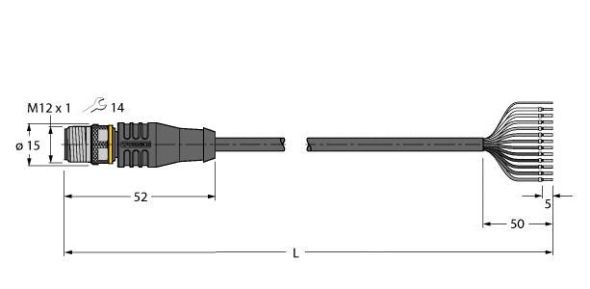 Anschlussleitung RSS12T-2/TXL