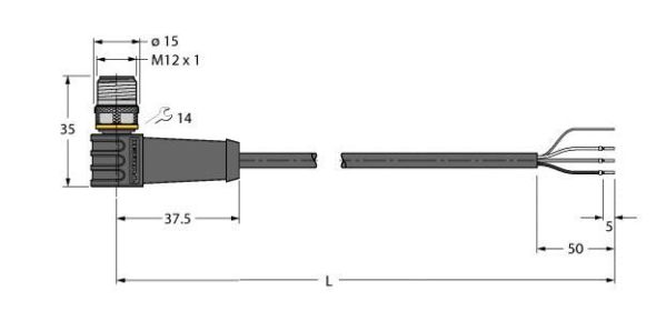 Anschlussleitung WSS4T-5/TXL