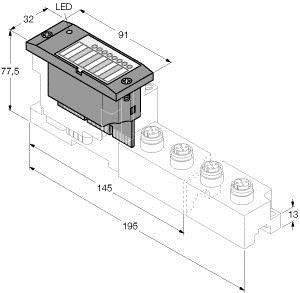Elektronikmodul BL67-4DI-N