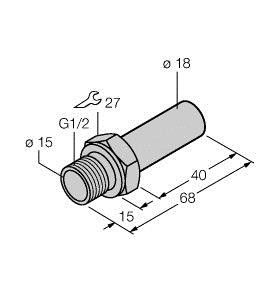 Gewindeadapter FTCI-G1/2A4-D18/L068