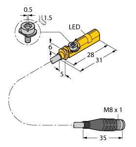 Magnetfeldsensor BIM-UNT-AP6X-0,3-PSG