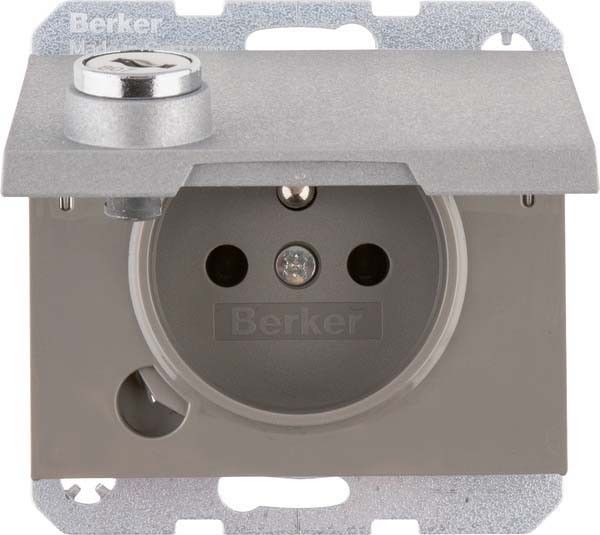 Steckdose 6768117003 alu matt lackiert