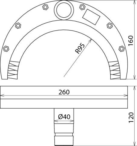 Halbrundbürste 785150
