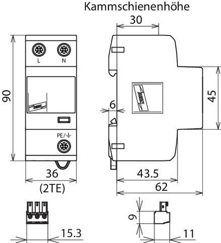 Kombiableiter DEHNshield DSH TN 255 FM