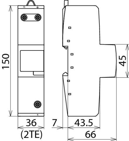 N-PE-Blitzstromableiter DGPM 1 255