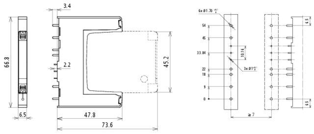 Sockel 2-polig BCO BAS PCB FM