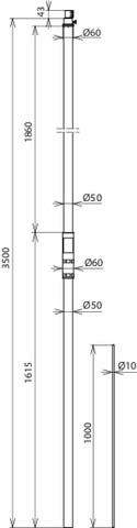 Stützrohr SR D50 3500 F#105320