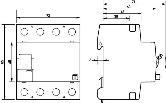 FI-Schutzschalter DFS4 4-polig 40A 30mA Typ A SK 09134911