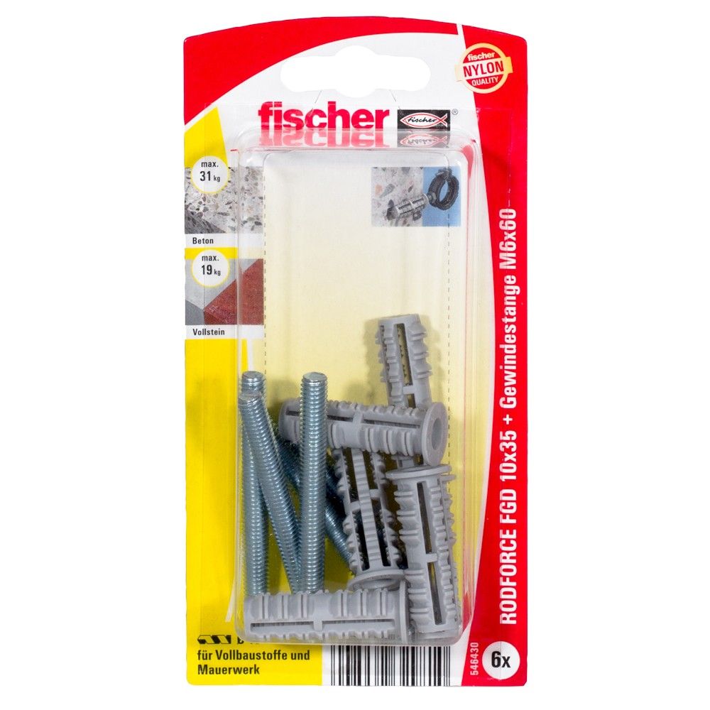 Gewindestangendübel FGD10M6TR60 K (VE6)