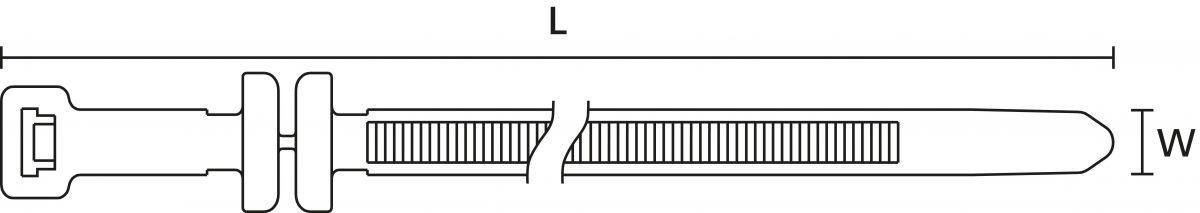 Befestigungsbinder CTF12090 PA66 BK 100