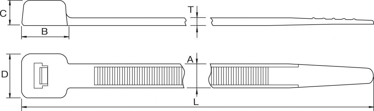 Kabelbinder LK2A PA66 BK 100