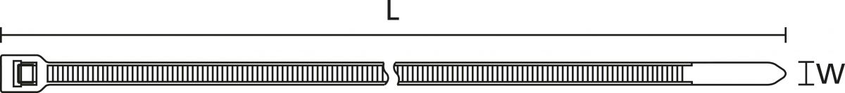 Kabelbinder RLT120 PA66 BK 100