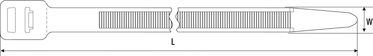 Kabelbinder T250M PA66 NA 25