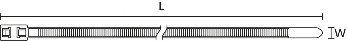 Kabelbinder T50RDH PA66HS BK 100