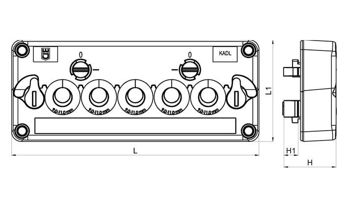 Kabeldurchführungsleiste KADL 7K/4G