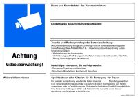 Aufkleber Videoüberwachung AKL Video DSGVO