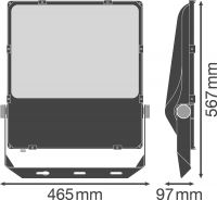 LED-Fluter FLPFMSYM60290W4000BK