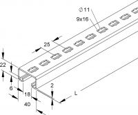 Ankerschiene C-Profil 2986/100 FKL