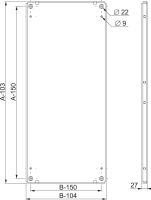 Montageplatte Vollblech NSYMP208