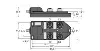 Aktuator-/Sensor-Verteiler TB-4M12-5-10/TXL