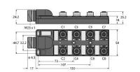 Aktuator-/Sensor-Verteiler TB-8M12-4-CS12H