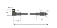 Aktuator- u. Sensorleitung PKWS4M-2-PSGS4M/TXL