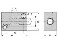 Montagehalterung FCI-1/4-1/4-1/4-A4