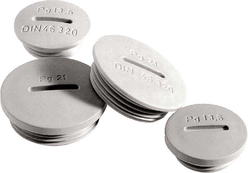 Blindstopfen BLK PG 7 RAL 7035LGY