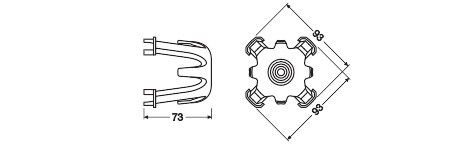 Abstandshalter SP HOLDER DN68 H65