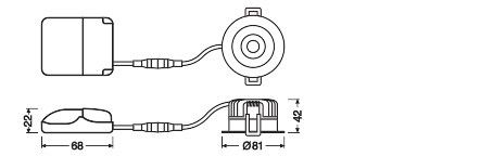 LED-Einbaustrahler IP65 SPFPFIXP8930PSDIP65W