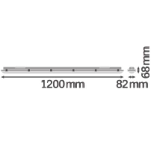 LED-Feuchtraumleuchte DPS1200 32W840IP65GY