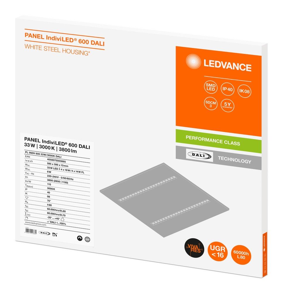 LED-Panel M600 PLINDV60033/3000DALI