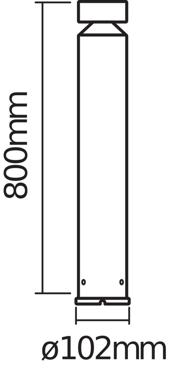 LED-Pollerleuchte END.ST.Cyl.800mm6WST