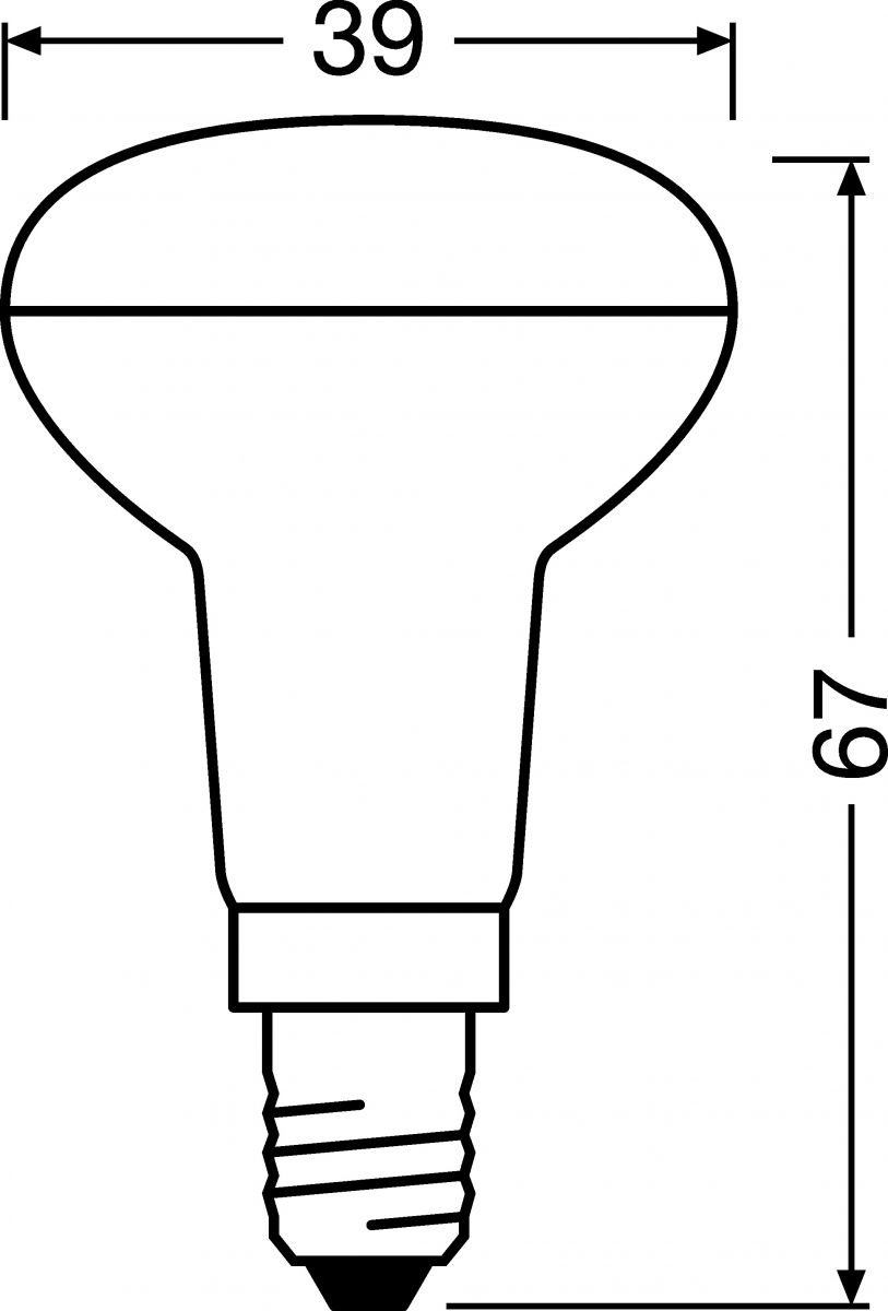 LED-Reflektorlampe R39 STR392536G1.5W2700K