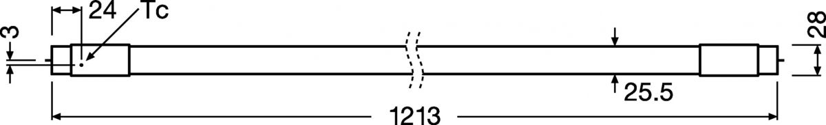 LED-Tube T8 f. EVG ST8PROU-1.2M15W865HF