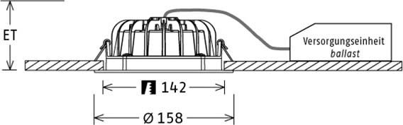LED-Einbau-Downlight VTFS 101027DA ws
