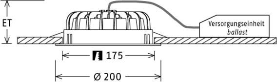 LED-Einbaudownlight VTFM 10.1540/DALI si