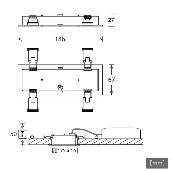 LED-Einbauleuchte CHOCM-R 140. #665584
