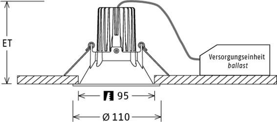 LED-Einbaustrahler VTRL 13.0527.25 ws