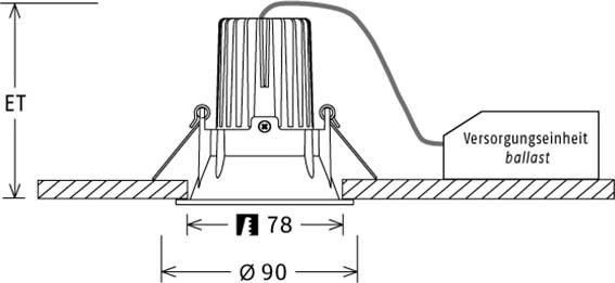LED-Einbaustrahler VTRM 10.0530.35 si
