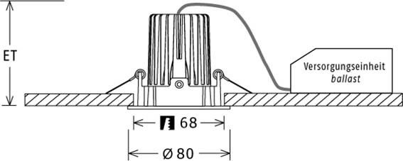 LED-Einbaustrahler VTRXS 10.0530.35D si
