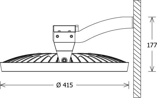 LED-Hallenleuchte FLCA-W 415.180.40 si