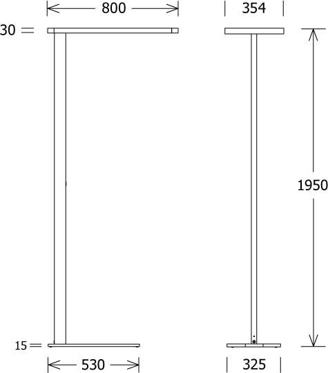 LED-Stehleuchte PIANO-S0800530DIM si