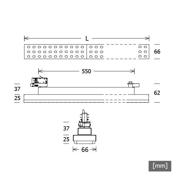 LED-Stromschienenleuchte LUZ-T15 108.830.60sw