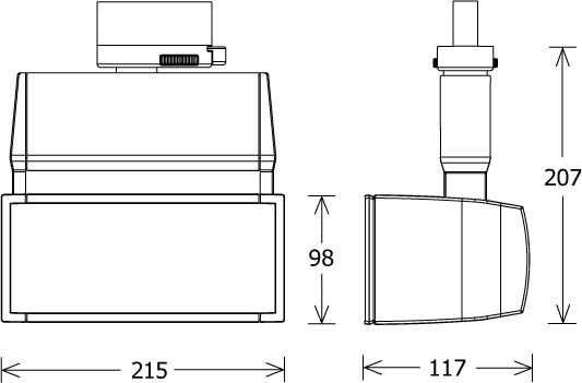 LED-Stromschienenstrahler EL 307.30.2 si