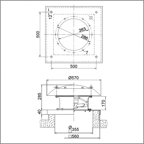 Axial-Dachventilator DZD 25/2 B